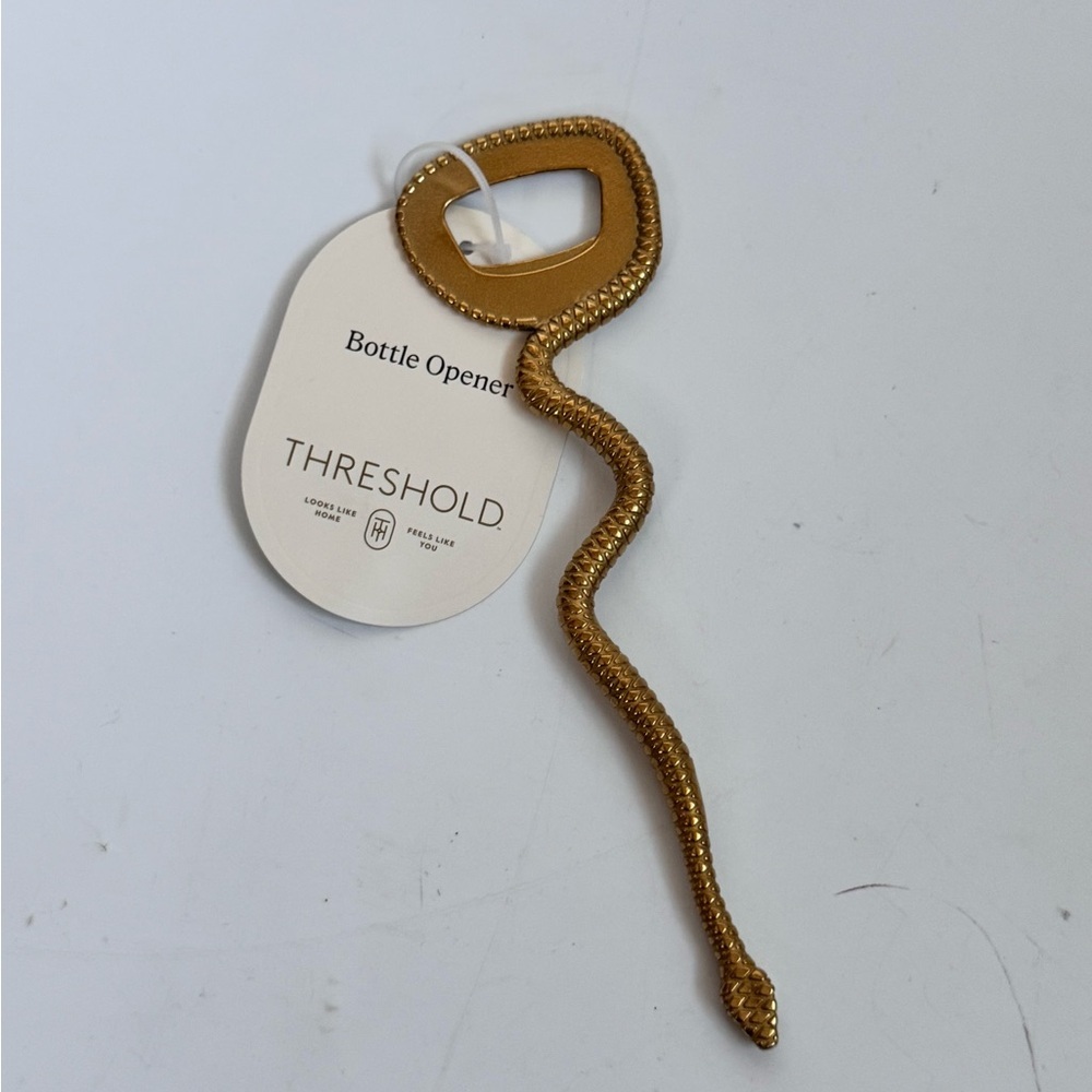 Threshold Gold Metal Snake Bottle Opener
